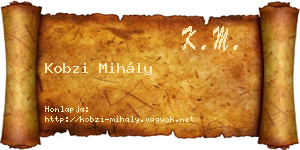 Kobzi Mihály névjegykártya