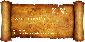 Kobzi Mihály névjegykártya