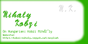 mihaly kobzi business card